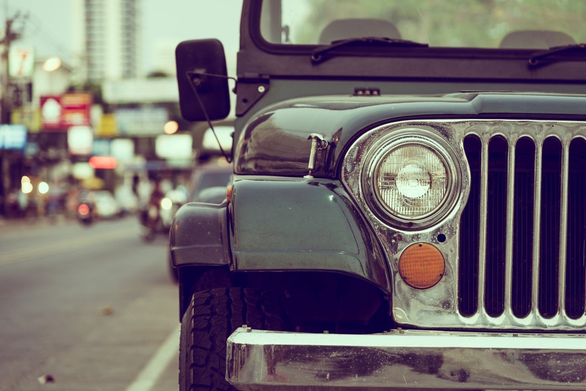 Headlight lamp vintage car